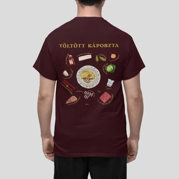 Töltött Káposzta póló -Burgundy-M