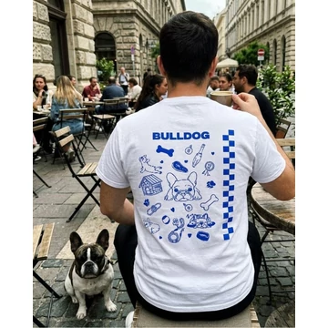 Bulldog póló -Blue-S