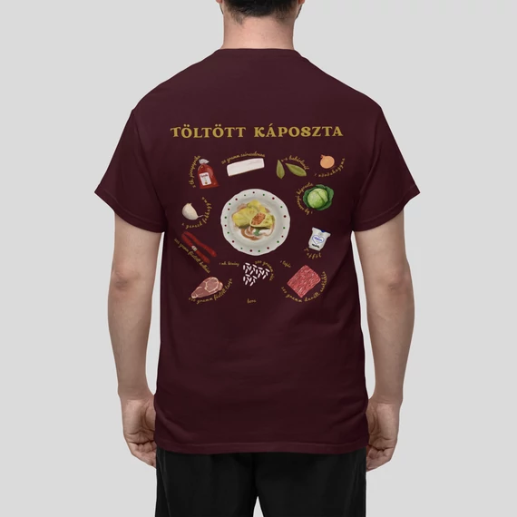 Töltött Káposzta póló -Burgundy-XL