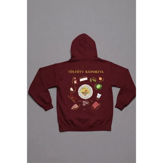 Töltött Káposzta pulóver - Burgundy-S