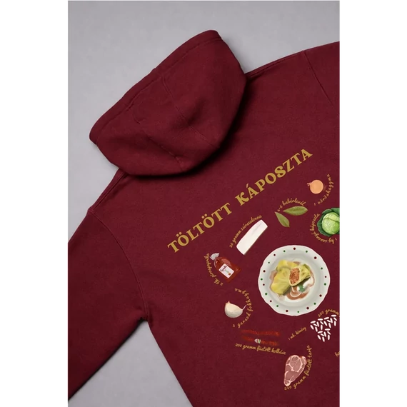 Töltött Káposzta pulóver - Burgundy-S