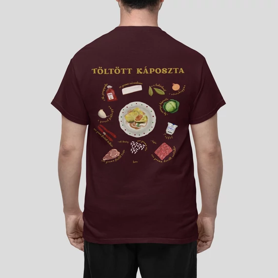 Töltött Káposzta póló -Burgundy-M