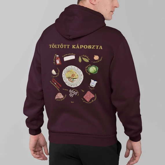 Töltött Káposzta pulóver - Burgundy-S