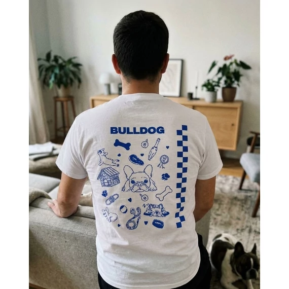 Bulldog póló -Blue-S