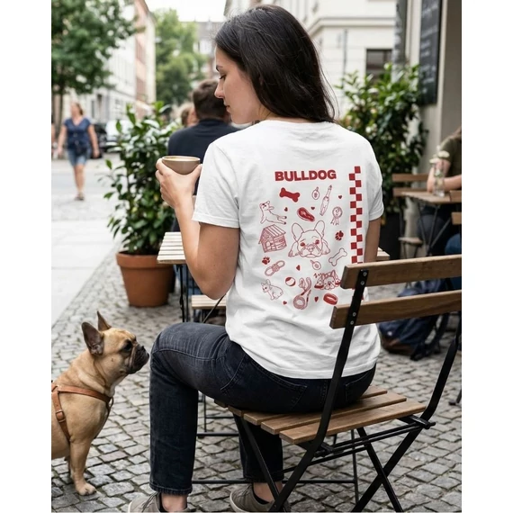 Bulldog póló -Red-S
