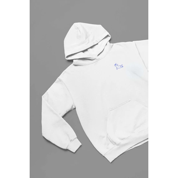 Bulldog kapucnis pulóver -Blue-XS