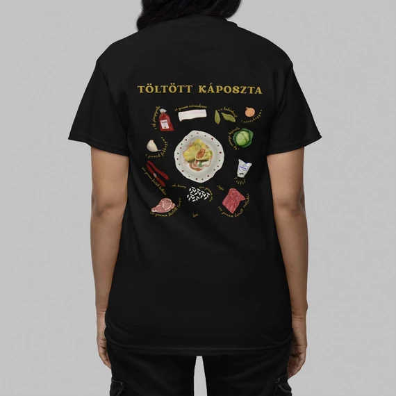 Töltött Káposzta póló -Black-S