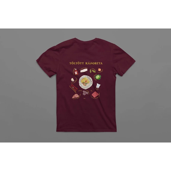 Töltött Káposzta póló -Burgundy-M