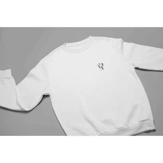 Kávé környakú pulóver -XS