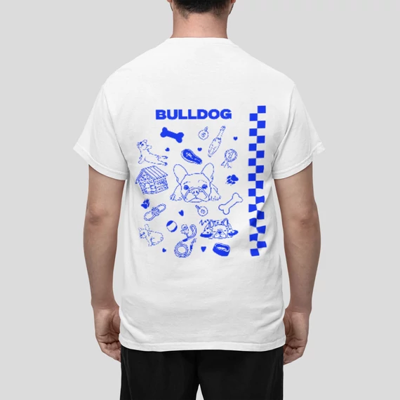 Bulldog póló -Blue-S