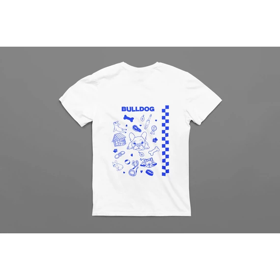 Bulldog póló -Blue-S