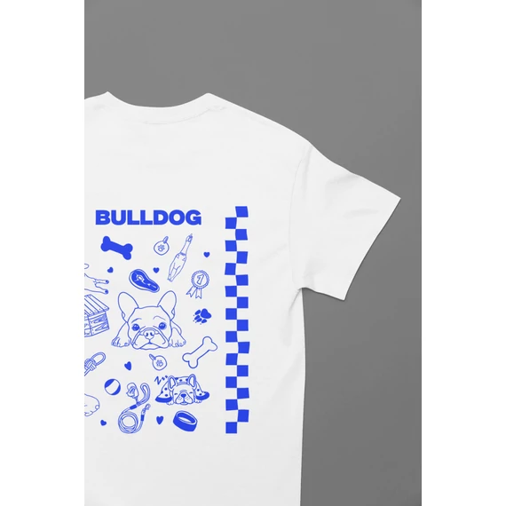Bulldog póló -Blue-S