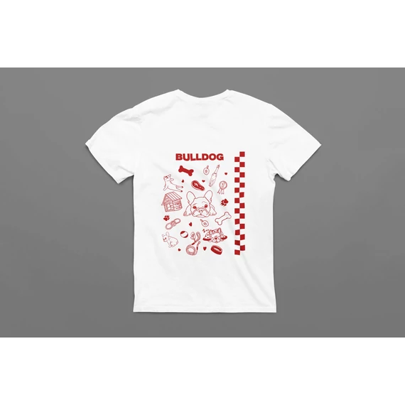 Bulldog póló -Red-S