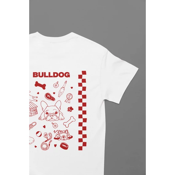 Bulldog póló -Red-S