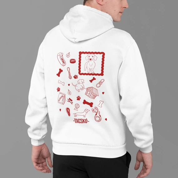 Tacskó pulóver -Red-XS