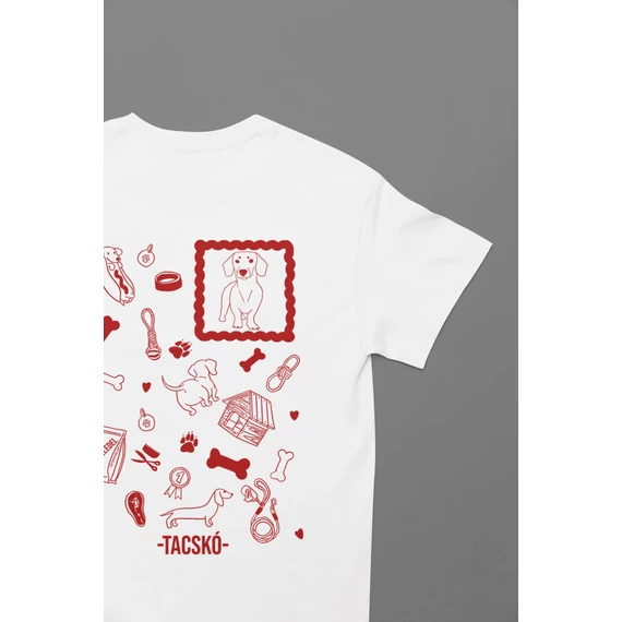 Tacskó póló -Red-L