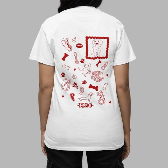 Tacskó póló -Red-S