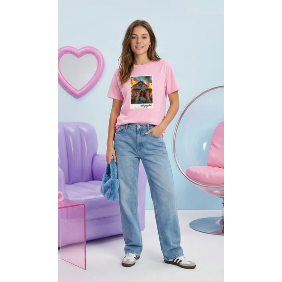 Malibu - Hupszika póló -Pink-S